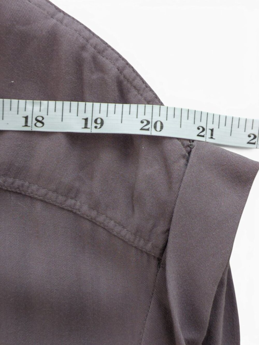 Theory Draped Rayon Top Sz S, Taupe-Mauve, Extended Shoulder Blouse - Picture 12 of 14